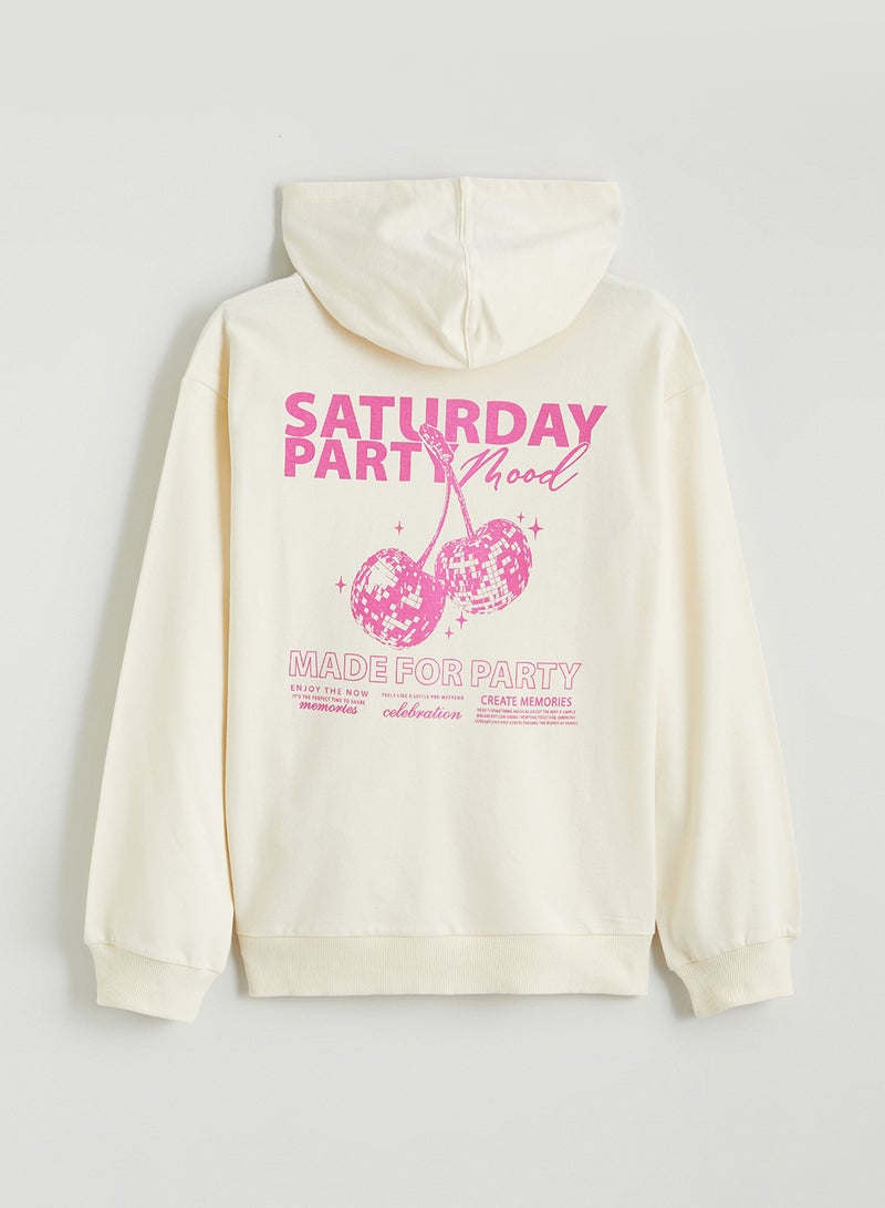 ال سي وايكيكي سويتشيرت بناتي بغطاء رأس - Image 4